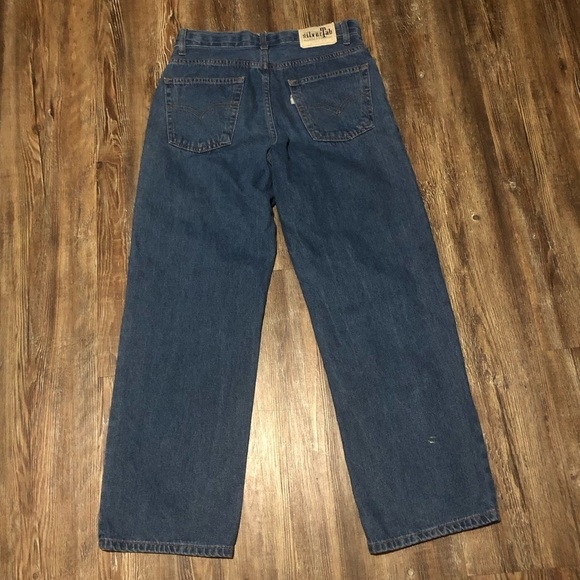 Vintage Levi's SilverTab Jeans Boys 14 Stay Loose High Rise Baggy Straight Leg - Picture 4 of 6